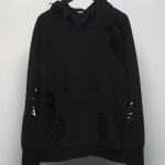 Oversized Men's Destroyed Distressed Hoodie