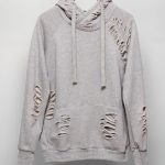 Oversized Men's Destroyed Distressed Hoodie